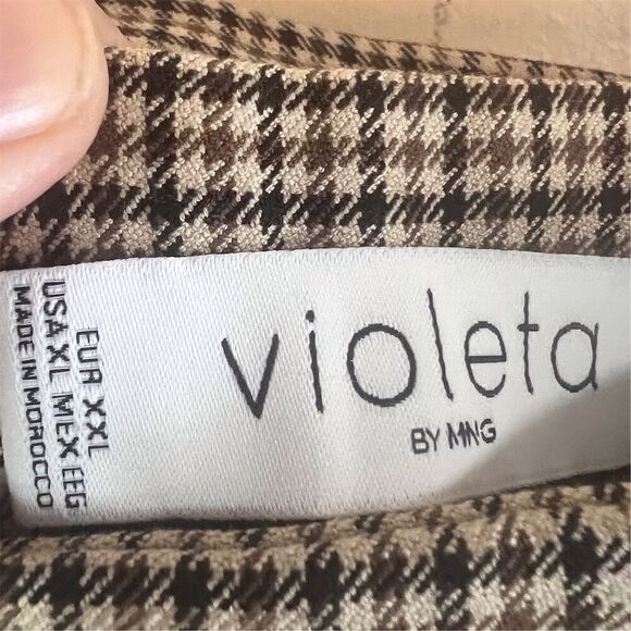 Violeta Women's XL Geometric Pencil Skirt Knee‎ Length Belted Waist Career Wear - Picture 5 of 6